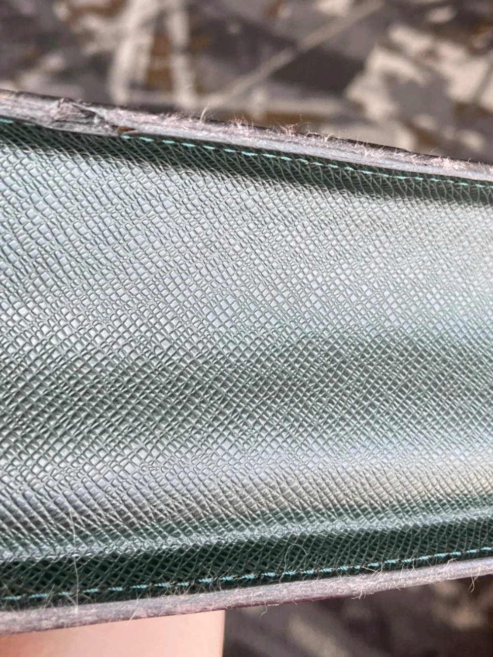 Louis Vuitton Green Taiga Leather Porte Documents Rozan Briefcase
